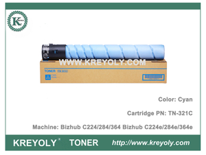Cartucho de tóner de color TN321 TN220 para Koncia Minolta Bizhub C224 C284 C364 C224E C284E C364E