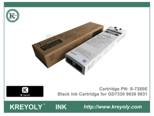 Cartucho de tinta negra S-7280 para RISO Comcolor GD9630 GD9631 GD7330 Máquina de inyección de tinta