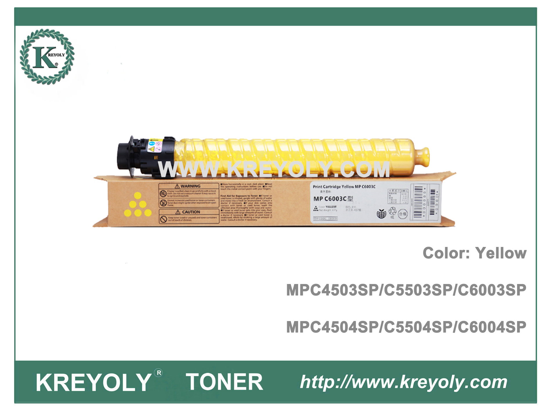 Cartucho de tóner Ricoh Color MPC4503 MPC4504 MPC5503 MPC5504 MPC6003 MPC6004
