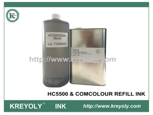 Recarga de tinta compatible con tinta ComColor para HC5500 y COMCOLOUR negro