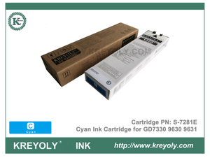 Cartucho de tinta Cyan S-7281 para RISO Comcolor GD9630 GD9631 GD7330 Máquina de inyección de tinta