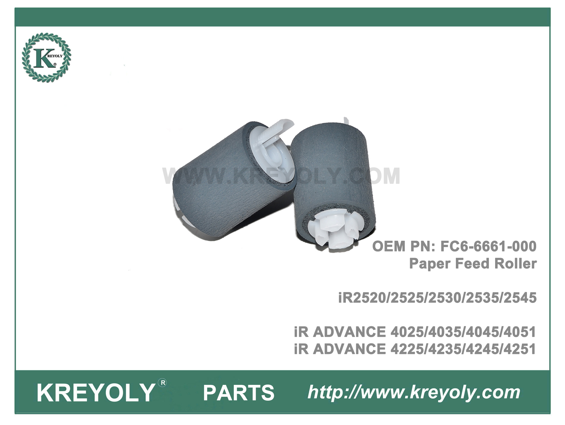 Kit de rodillo de recogida de papel Canon IR4025 FB6-3405-000 FC6-7083-000 FC6-6661-000