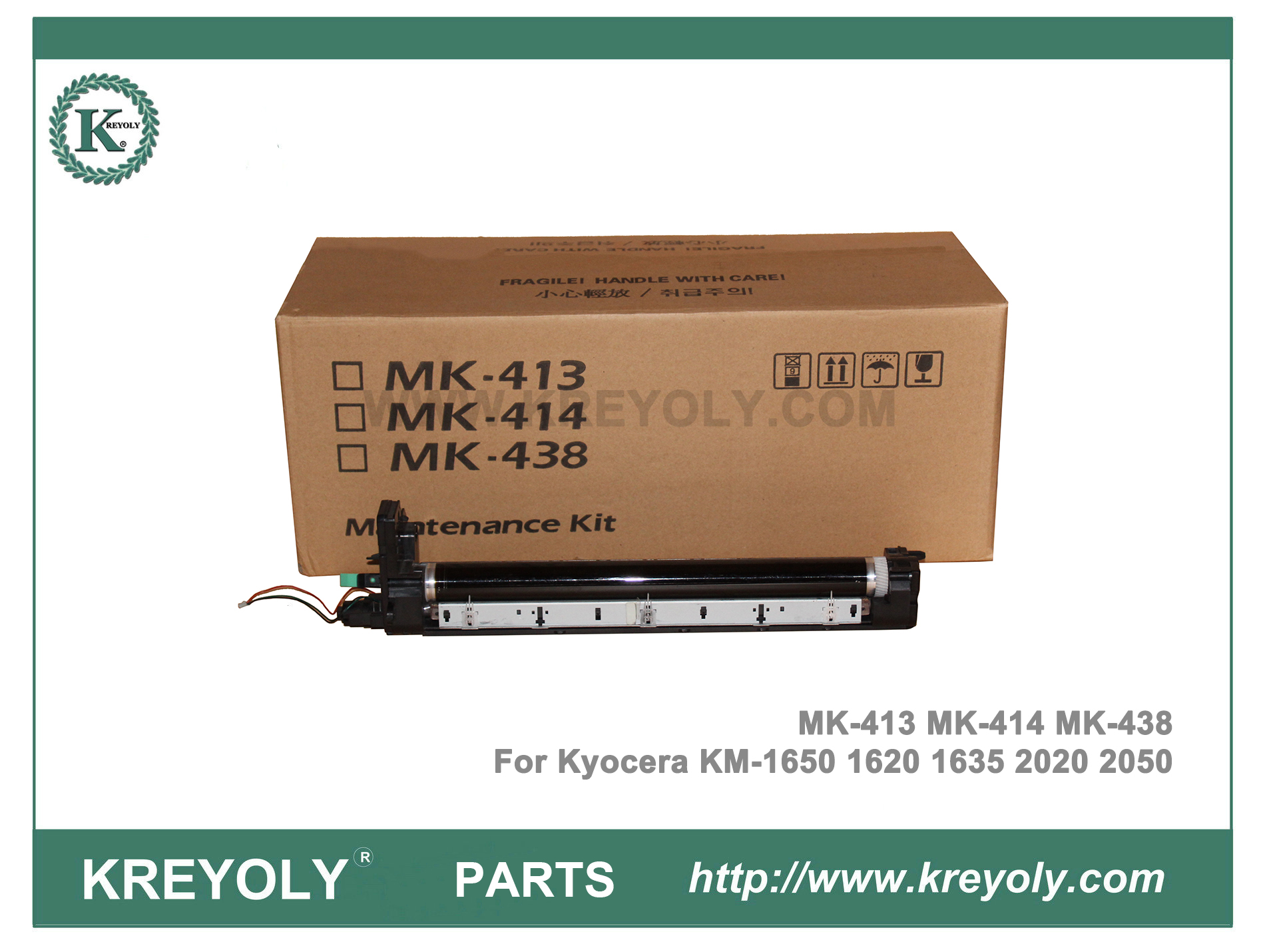 MK-413 MK-414 MK-438 Unidad de tambor para Kyocera KM1620 1635 1650 2020 2035 2050 Kit de mantenimiento
