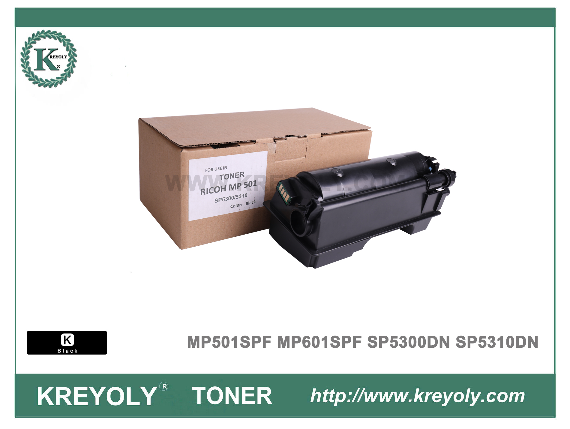 Cartucho de tóner para Ricoh MP501SPF MP601SPF SP5300DN SP5310DN Toner